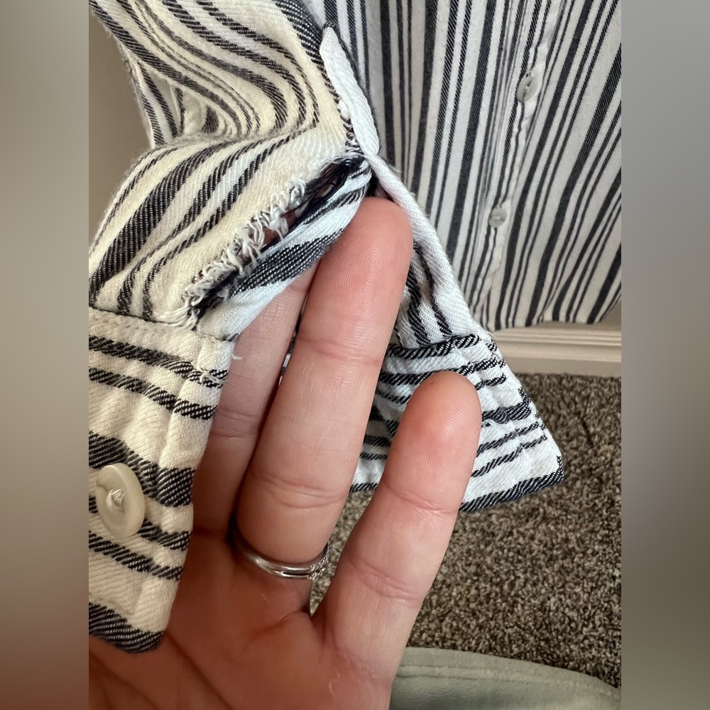 Comfy Striped Button Up Shirt - Picture 5 of 7